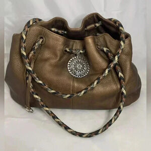 Brighton Brown/Copper Leather Shoulder Bag